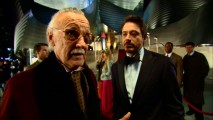 There to film his requisite cameo, Stan Lee gives some acting advice to Robert Downey Jr. in the DVD's Easter egg.