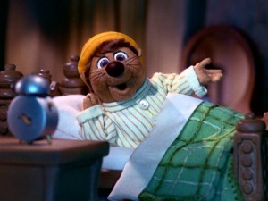 Groundhog Pardon-Me-Pete, the Rankin/Bass equivalent of Punxsutawney Phil, is our pajama-clad narrator voiced by Buddy Hackett.