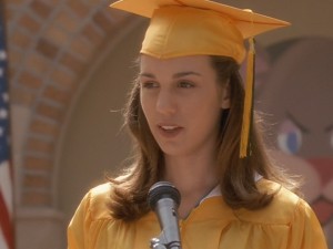 Ren (Christy Carlson Romano) delivers Lawrence Junior High's valedictory speech.